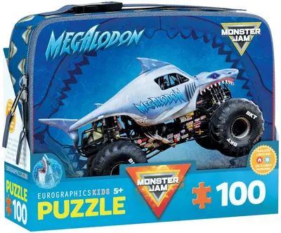Puzzle pentru copii Eurographics din 100 piese - Pachet de prânz "Monster Jam: Megalodon"