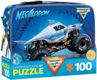 Puzzle pentru copii Eurographics din 100 piese - Pachet de prânz "Monster Jam: Megalodon"