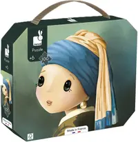 Puzzle pentru copii Janod - Fata cu cercel de perlă, 100 de piese