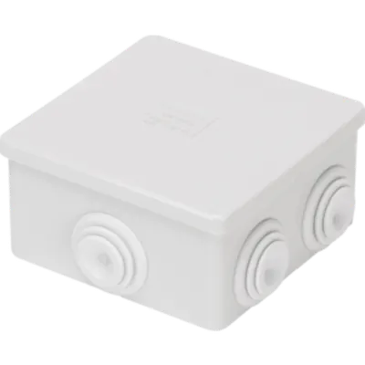 Doza aparenta cu presetupe - IP44 - dimensiuni interioare 80X80X40 - WALLS cu presetupe - GWT960‚ºC - GREY RAL 7035