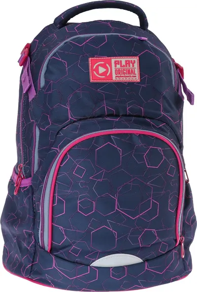 Ghiozdan școlar ergonomic Play Apollo Mini - Rhomboid Pink
