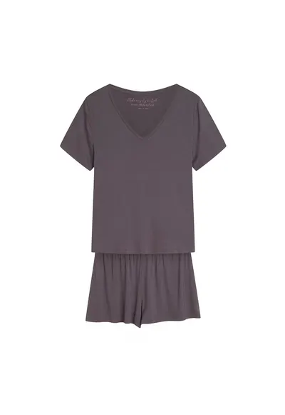 Pijamale de dama Raina gri - Geometric