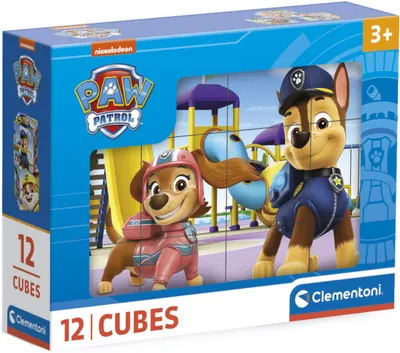 Puzzle cu cuburi Clementoni din 12 piese - Patrula căţeluşilor