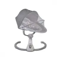 Leagan electric bebelusi Cangaroo Swing Cloud Grey Stars cu sezut reglabil,5 viteze de leganare,temporizator,sezut rotativ 90grade,pernuta reductor,centuri de siguranta,adaptor priza inclus