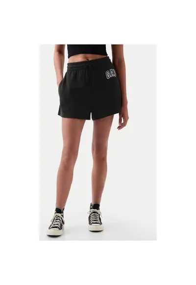 Pantaloni scurti dama - 304144516 - Bumbac/Poliester - Negru - Negru