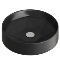 Lavoar baie pe blat Celesta Emerald 42 x 42 x 11 cm ceramica negru mat