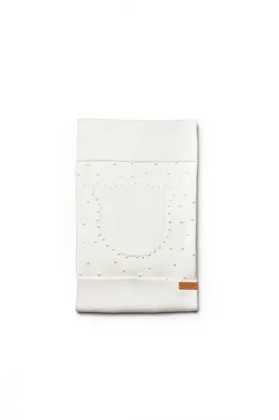 Paturica cu ursulet pentru nou nascut, 100 bumbac organic, TeddyBear, BabyCosy, ecru
