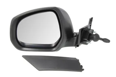 Oglinda laterala Stanga (mecanic, convexa, crom, capac) potrivit OPEL AGILA; SUZUKI SPLASH