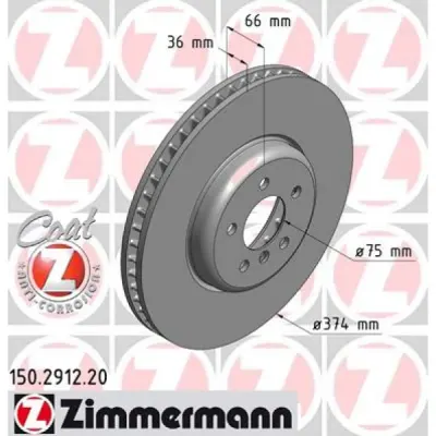 Disc frana ZIMMERMANN 150.2912.20