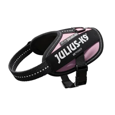 Ham ajustabil, roz, respirabil, circumferința piept 33-45 cm, pentru câini cu greutate de 2-5 kg