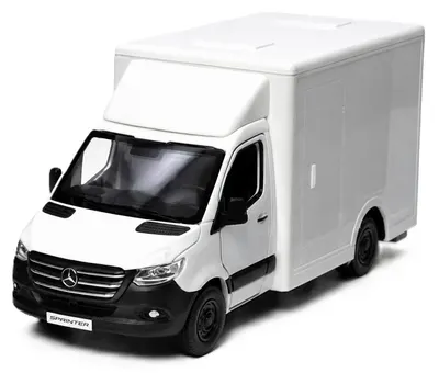 Microbuz metalic Kinsmart - Mercedes-Benz Sprinter, 1:48, alb