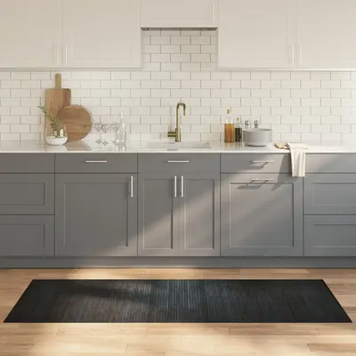 Gossi covor dreptunghiular, gri, 70x200 cm, bambus