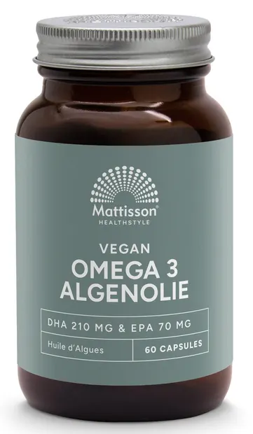 Vegan Omega 3 Algae Oil DHA/EPA, 210 mg/70 mg, 60 capsule, Mattisson Healthstyle