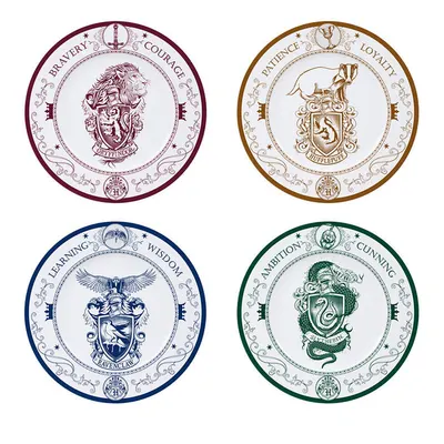Set 4 farfurii - Hogwarts Houses