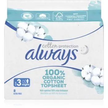 Always Cotton Protection Night absorbante fara parfum
