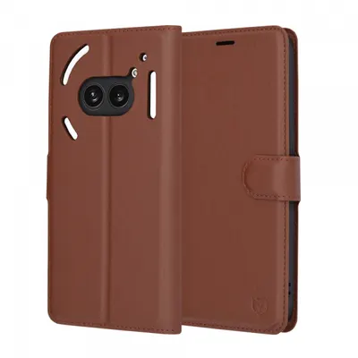 Husa pentru Nothing Phone (2a) Plus / Phone (2a), Techsuit, Leather Folio, Maro