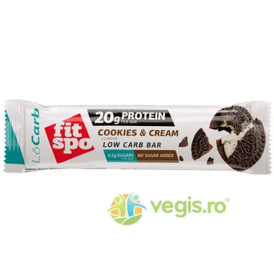 Baton Proteic LoCarb 35% Proteina Cookies&Cream 60g