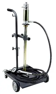 Distribuitor ulei cu carucior 50-60 litri pompa pneumatica transfer raport 5:1 pistol display cantitate furtun 4 m