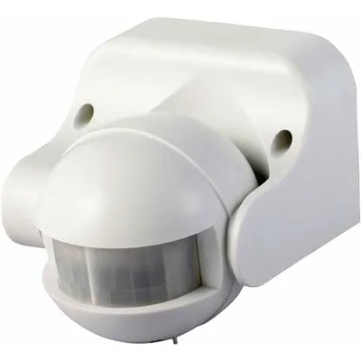 Senzor de miscare, montaj aparent, orientabil, alb, IP44