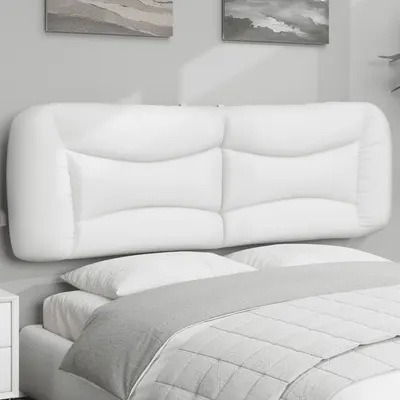 vidaXL Pernă pentru tăblie pat, Hvar, alb, 160 cm, piele artificială