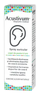 Spray auricular Acustivum, 20 ml, Zdrovit