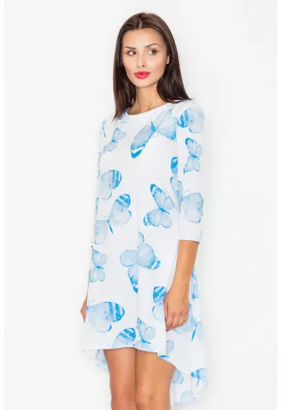 Rochie asimetrica florala - Multicolor