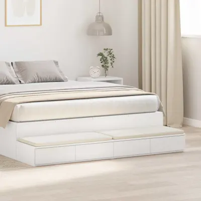 vidaXL Sertare pentru pat Alb 140 x 36,5 x 16,5 cm Lemn prelucrat