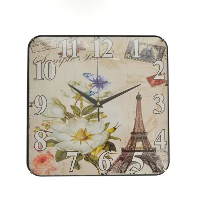 Ceas de perete vintage cu Turnul Eiffel 30 cm