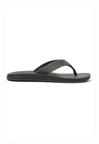 Papuci flip-flop din piele si piele intoarsa Ojai Classic - Gri maur