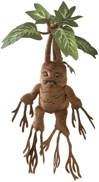 Figurină de pluș interactivă The Noble Collection Movies: Harry Potter - Mandrake, 30 cm