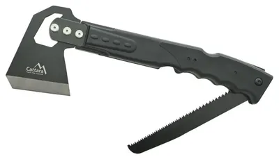 Topor 4 in 1 Cattara, cu fierastrau, fluier, amnar, teaca