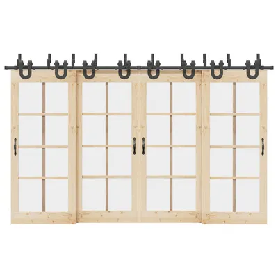Gossi set feronerie pentru usi glisante, negru, 366 cm, otel