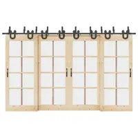 Gossi set feronerie pentru usi glisante, negru, 366 cm, otel