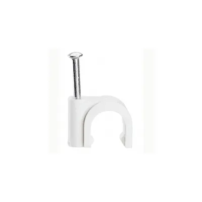 Clips fixare cablu Fixpentru - pentru concrete materials - pentru cable 7 mm² - alb