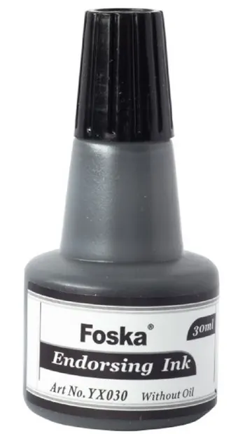 Cerneala pentru tampon Foska - 30 ml, neagra