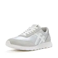 FITFLOP FitFlop Retro-Q FF Metallic-Fabric/Suede Sneakers ZILVER/URBAN WIT 42
