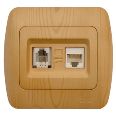 Zirve Priza UTP 1xRJ45 Cat6E Euro ST Fag