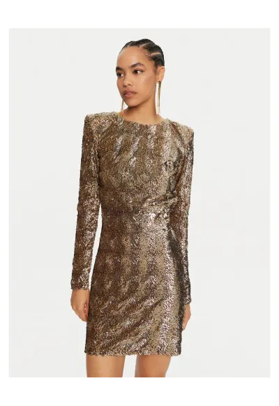 Rochie cocktail dama auriu