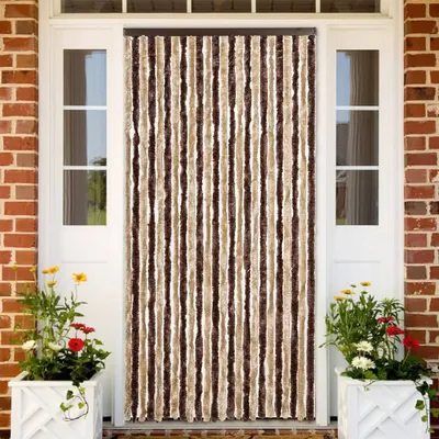 Gossi perdea pentru insecte, bej si maro deschis, 100x200 cm chenille