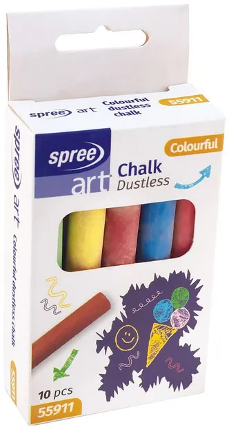 Crete colorate fără praf Spree Art - 10 buc