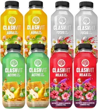 Set ClashVit - Apă cu vitamine Aura/Activ/Relaxare/Concentrare, 4 x 2 bucăți