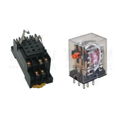 Pachet Releu Miniaturizat 230V AC si Soclu Compatibil RM12