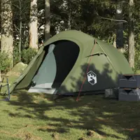 Gossi cort camping tunel pentru 2 persoane verde masliniu impermeabil