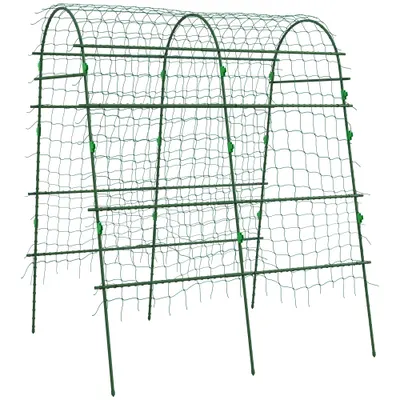Outsunny Arc mare pentru cățărători, plasă de protecție pentru păsări, montaj ușor, metal, 144 x 167 x 206 cm | Aosom Romania