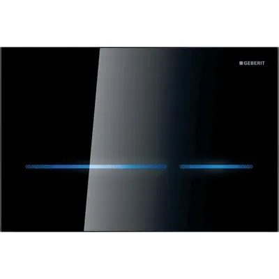 Clapeta de actionare pentru rezervor, dreptunghiulara, automata fara atingere, sticla neagra, Geberit Sigma80
