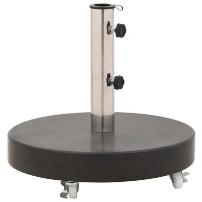 Gossi suport umbrela de soare, negru, 30 kg, granit, rotund