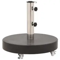 Gossi suport umbrela de soare, negru, 30 kg, granit, rotund
