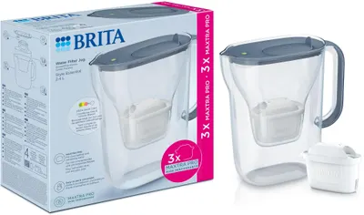 Cană BRITA - Style Cool Essential, LED, 2.4 l, cu 3 Maxtra Pro, albastru de piatră