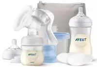 Pompa de san manuala cu biberoane Philips Avent - Natural Motionс, cu geanta