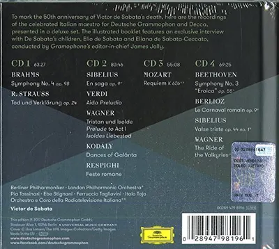 Victor de Sabata recordings on Deutsche Grammophon and Decca